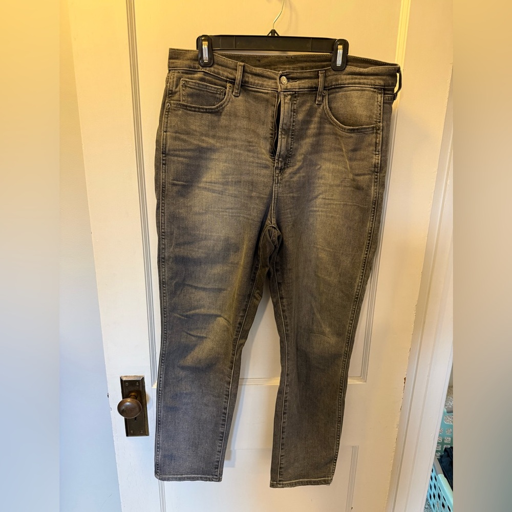 GAP Vintage Slim High Rise Gray Jeans
